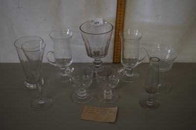 Lot 177 - Mixed Lot: 19th Century glass rummer together...