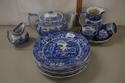 Lot 183 - Quantity of Copeland Spode blue Italian tea...