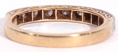 Lot 15 - Diamond half eternity ring, the top section...