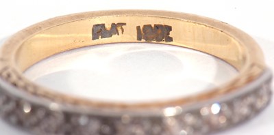 Lot 15 - Diamond half eternity ring, the top section...