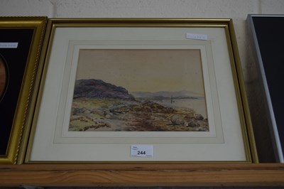 Lot 244 - Catriona Allen, study of a Highland shoreline,...