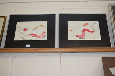 Lot 245 - Pair of modern erotic studies, Entangled in...