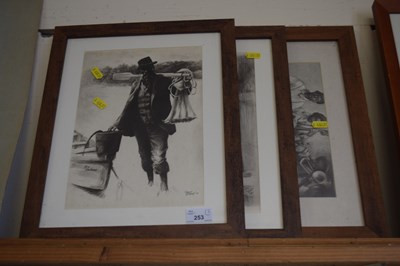 Lot 253 - Group of three reproduction black and white...