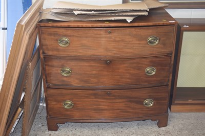 Lot 262 - Late Georgian mahogany bow front chest of...