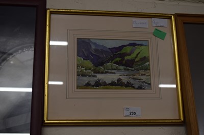 Lot 230 - George Elliott, study of a lakeland scene,...