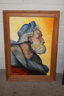 Lot 284 - Modern oil portrait of a bearded gentleman...