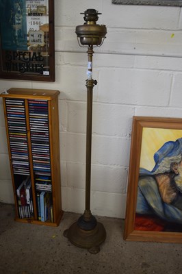 Lot 285 - Brass standard oil lamp, converted to electricity