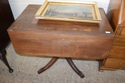 Lot 290 - 19th Century mahogany pedestal Pembroke table...