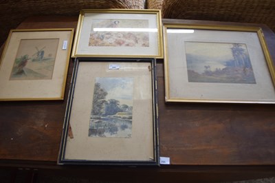 Lot 296 - Group of four various small watercolour...