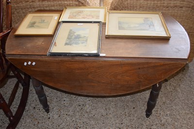 Lot 295 - Victorian circular drop leaf dining table on...