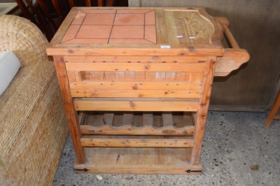 Lot 298 - Modern pine kitchen island cabinet with...