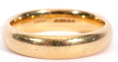 Lot 24 - Large 18ct gold ring of plain polished design,...