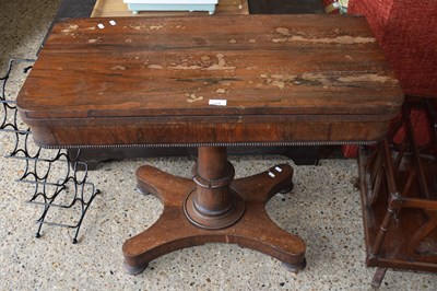 Lot 314 - 19th Century rosewood veneered card table on...