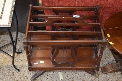 Lot 288 - A reproduction mahogany Canterbury magazine rack