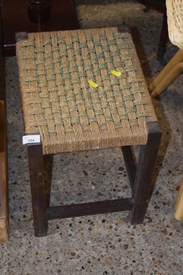 Lot 324 - A sisal covered stool