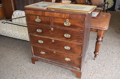 Lot 337 - Georgian mahogany chest of two short over...