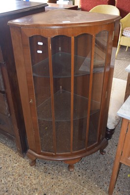 Lot 342 - Walnut veneered corner display cabinet