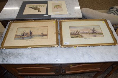 Lot 343 - Charles Frederick Rump, two studies Hunset...