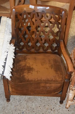 Lot 369 - Small Art Deco style low armchair with...