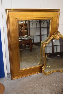 Lot 375 - Modern bevelled wall mirror in gilt finish frame