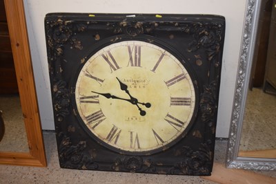 Lot 386 - Reproduction Parisian wall clock with quartz...