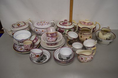 Lot 198 - Group lot of 19th Century Staffordshire puce...