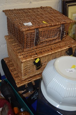 Lot 515 - Three wicker hampers