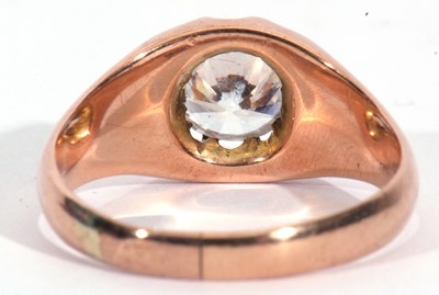 Lot 35 - Antique 9ct gold and white stone ring, Chester...