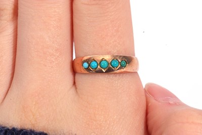 Lot 37 - Mixed Lot: antique five stone turquoise ring...