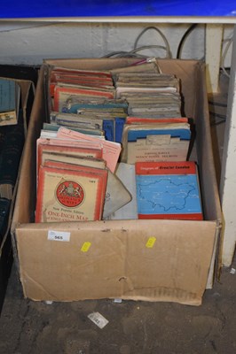 Lot 565 - Box of assorted Ordnance Survey and other maps