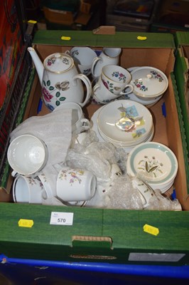 Lot 570 - Various decorated tea wares to include Alfred...