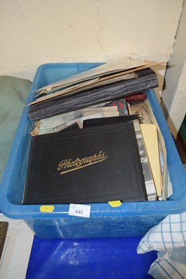 Lot 640 - Box of assorted ephemera to include...