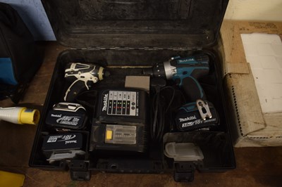 Lot 1018 - Makita drill together with a Makita impact...