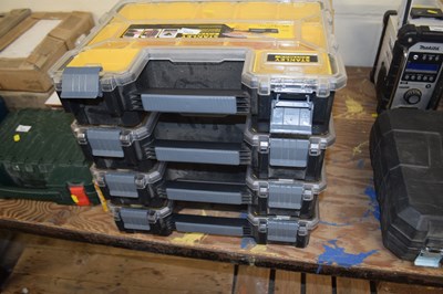 Lot 1023 - Four Stanley Fat Max toolboxes together with...