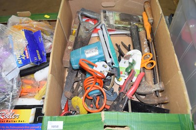 Lot 1058 - Mixed lot of various hand tools to include tin...