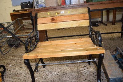 Lot 1071 - Cast iron and wood garden bench