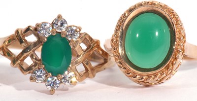 Lot 72 - Mixed Lot: emerald and diamond cluster ring...