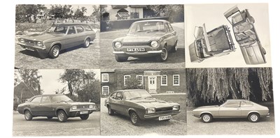 Lot 982 - Six 1970s promotional Ford Capri photographs,...