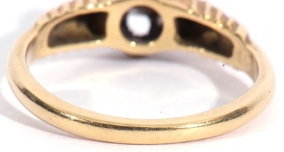 Lot 83 - 18ct gold single stone diamond ring, a...