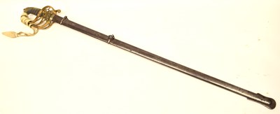 Lot 185 - VR 1845 pattern officers sword with steel...