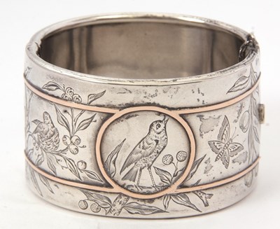 Lot 187 - A Victorian cuff bracelet, the upper half with...