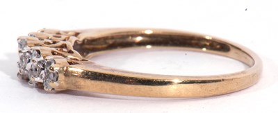 Lot 96 - Modern 9ct gold diamond ring, a design...