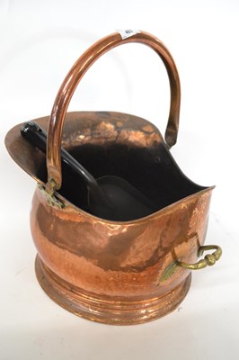 Lot 633A - A copper helmet formed coal bucket