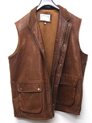 Lot 88 - Gentlemans Leather shooting Jerkin XXL by Orvis