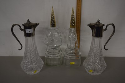 Lot 2 - Mixed Lot: Two modern unicorn bottles together...