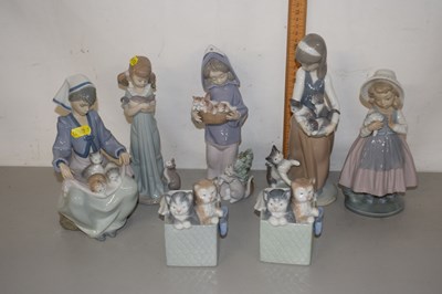 Lot 3 - Collection of Lladro figures of children with...