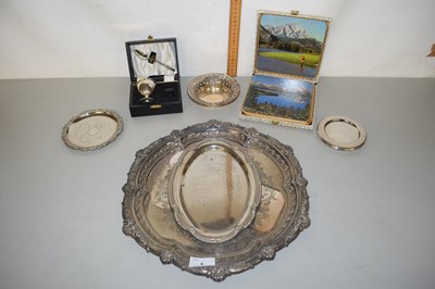 Lot 6 - Mixed Lot: Silver plated serving tray, various...