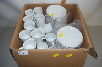 Lot 16 - Quantity of modern white hotel porcelain...