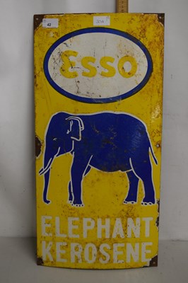 Lot 42 - An enamel signed marked "Esso Elephant Kerosine"