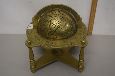 Lot 36 - A 20th Century small brass globe